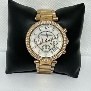 Michael Kors Parker MK5491 Women's Gold Stainless Steel Analog Dial Watch NUL34